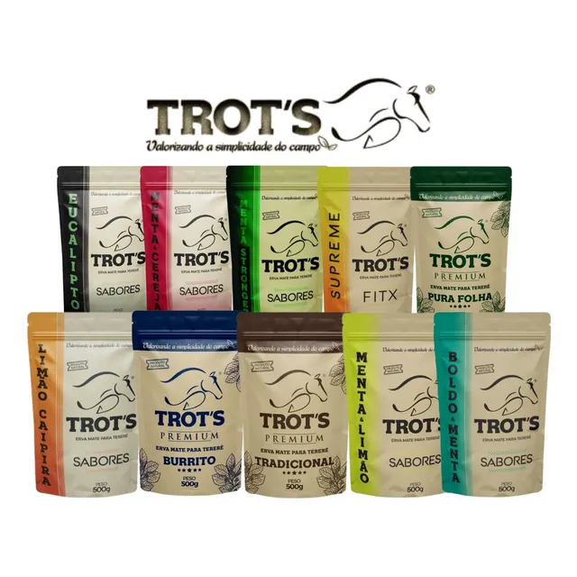 Tereré Erva Premium Trot´s 500g Monte Seu Kit 5 Unidades