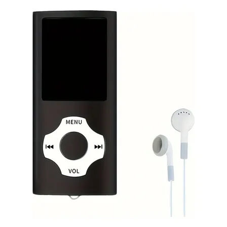 Reproductor Mp4 Portátil Con Radio Fm Negro