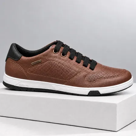 Sapatênis Pegada Microfibra Conforto Masculino Oferta 170428