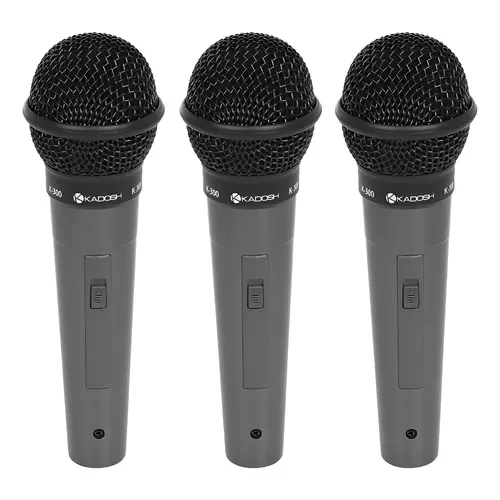 Microfone Kadosh K98 Dinâmico Hipercardióide Kit 3 Unidades Cor