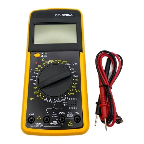 Multímetro Digital Dt-9205a Capacímetro E Beep Profissional