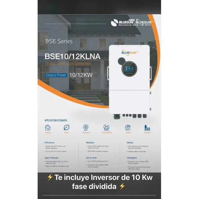 Respaldo Eléctrico: Batería De Litio 15kwh - Inversor 10kwh