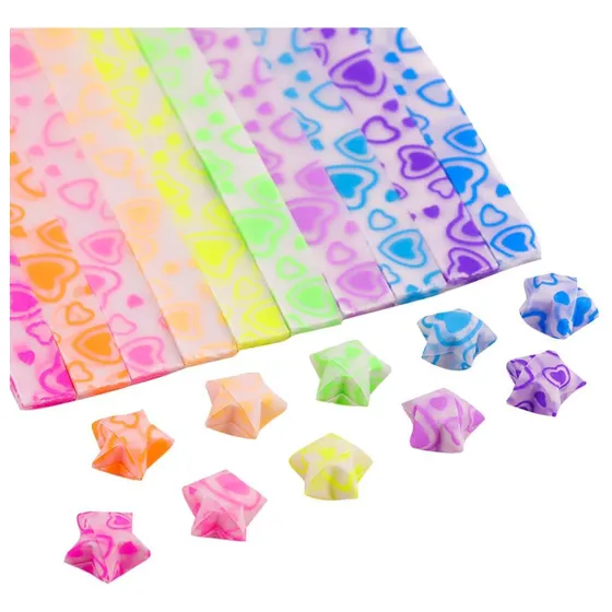 840hojas Luminosas De Papel De Estrellas De Origami Colorida