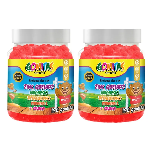 Zinc Para Niños Gomitas Sottcor 100g Fresa X2