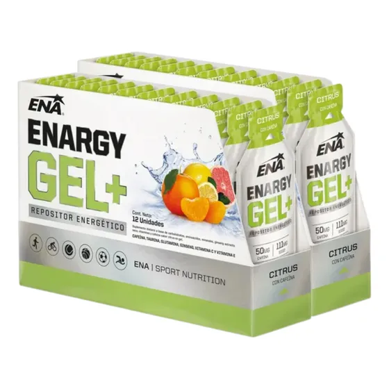 Ena Sport Enargy Gel Con Cafeína 2 Cajas X12 Unidades