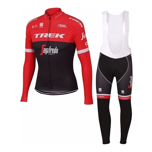 Conjunto Trek Segafredo Ciclismo Largo Acolchado Tirantes