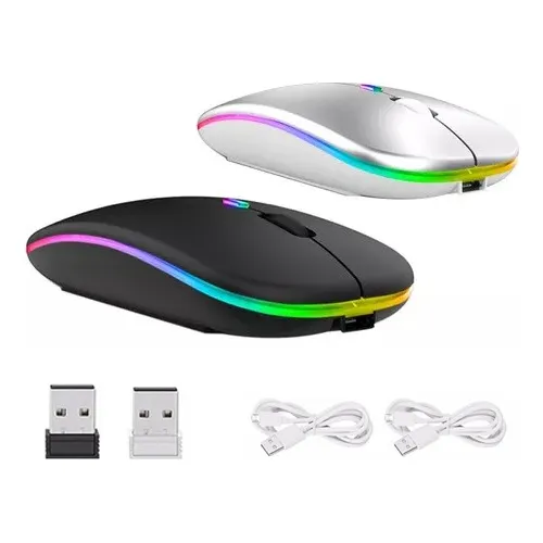 2pcs Mouse Inalambrico Computadora Windows Bluetooth Usb C