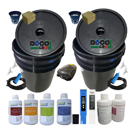 Kit Hidroponia Dwc Cultivo Balde 20l X 2 - Completo!