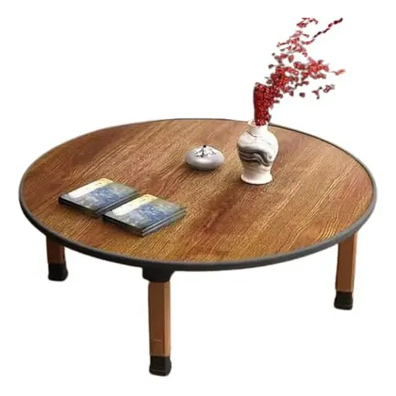 Mesa Redonda Plegable Japonesa Para Té Y Café - 