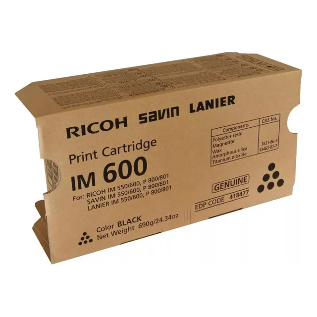 Toner Ricoh 600/550 418477 Tinta Negro