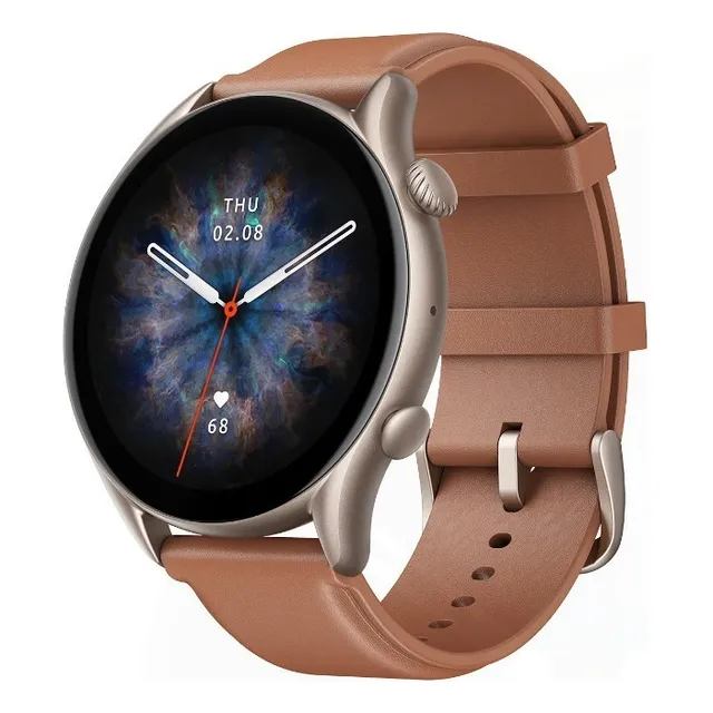 Smartwatch Amazfit GTR 3 Pro display de 1.45" con correa de cuero - color brown leather