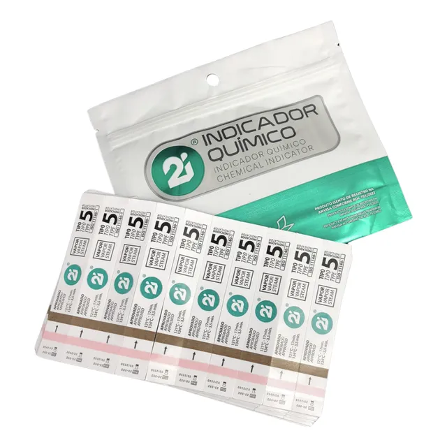 Teste Indicador Químico Esterilização Autoclaves - 250 Fitas