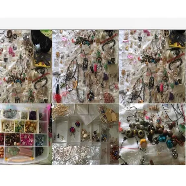 Lote De Material Surtido Para Bisutería Piedras Cautin