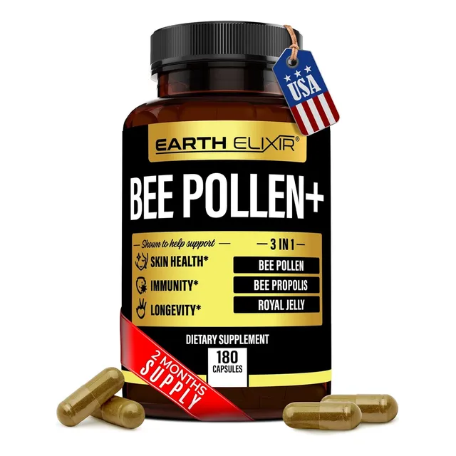 Polen De Abeja Orgánico 3 En 1 De 1000 Mg Mejora Su Energia
