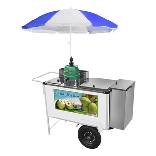 Carrinho De Água De Coco Cefaz Branco Com Guarda Sol Bl22pgs Carrinho De Água De Coco Cefaz Branco Com Guarda Sol Bl22pgs