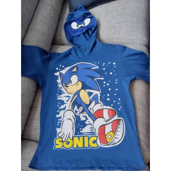 Franela Con Capucha Sonic,  Talla 10