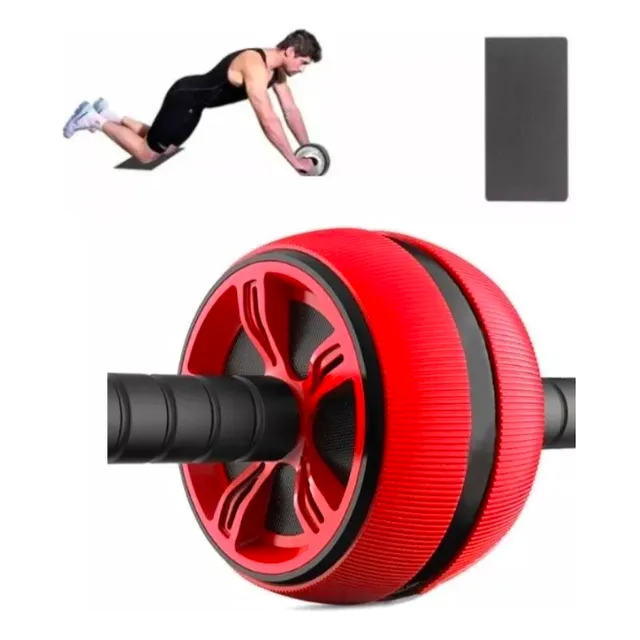 Rueda Abdominal Rodillo Grueso Tipo Barril Gym + Tapete