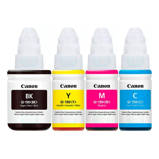 Pack 4 Colores Botella Tinta Canon Pixma G3110 Tinta Negro/cian/magenta/amarillo