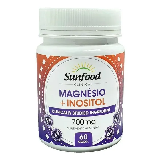 Magnesio + inositol 700 mg 60 cápsulas Sunfood Clinical