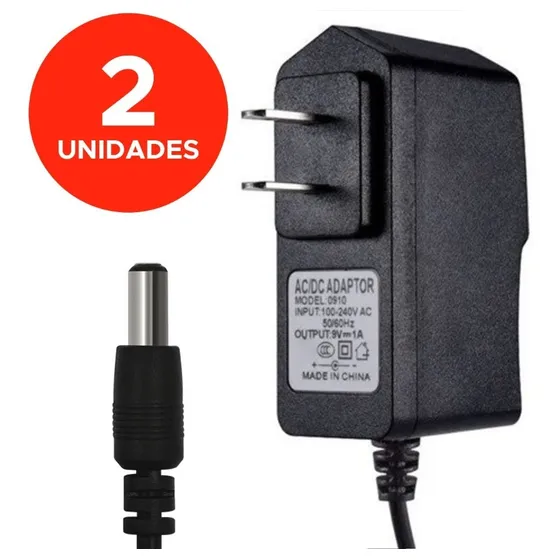 2 Transformador Adaptador Cargador 9v 1a  Universal C1