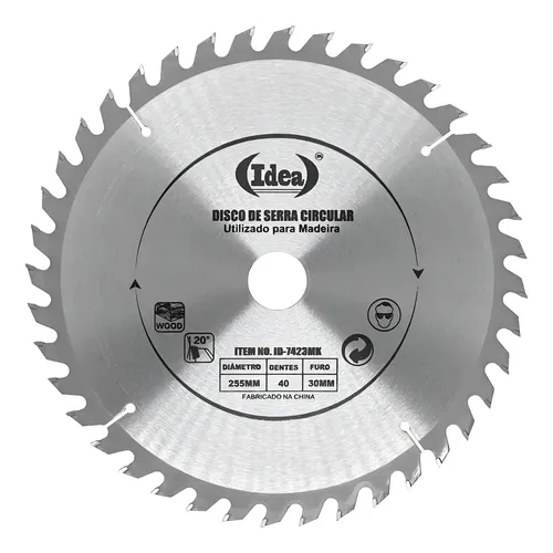 Disco de Corte para Roçadeira 40 Dentes 255mm Aço Vídea Collins