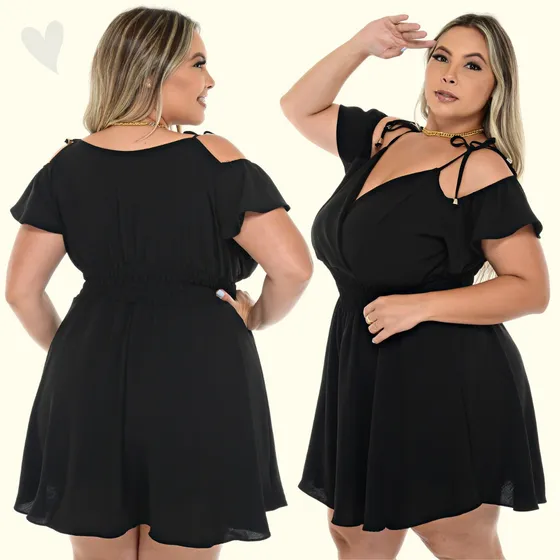 Macaquinhos Curtos Manga Flare Plus Size Soltinho Envio 24h