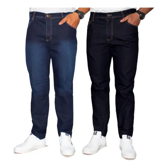 Kit 2 Calças Jeans Masculina Com Lycra.