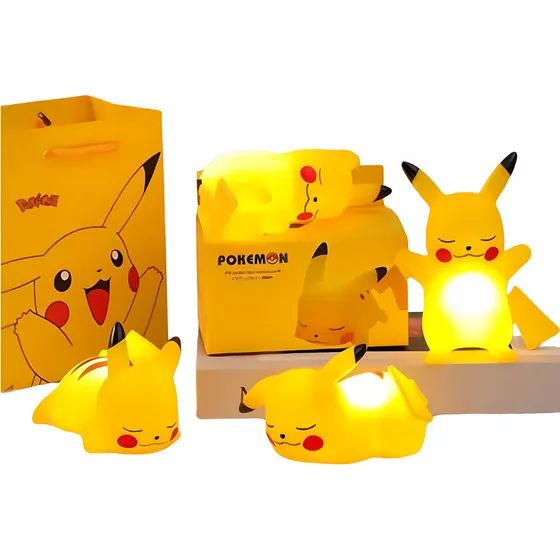 Luminária Led Pikachu Pokémon Decoração Quarto Infantil