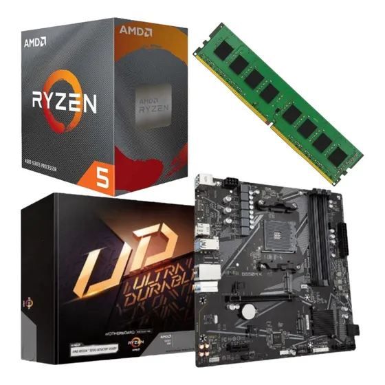 Combo Actualizacion Pc Amd Ryzen 5 5500 + Mother + 8gb