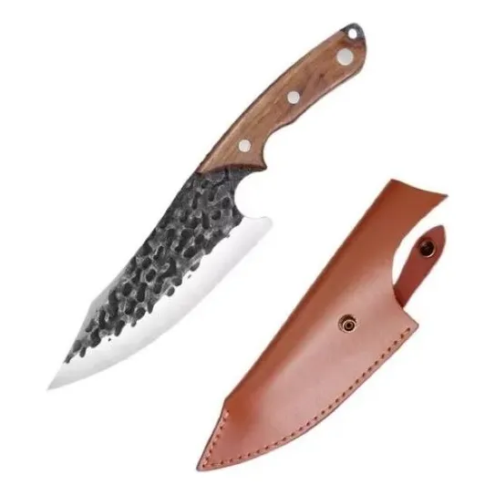 Cuchillo Carnicero Parrillero Y Deshuesado Forjado A Mano