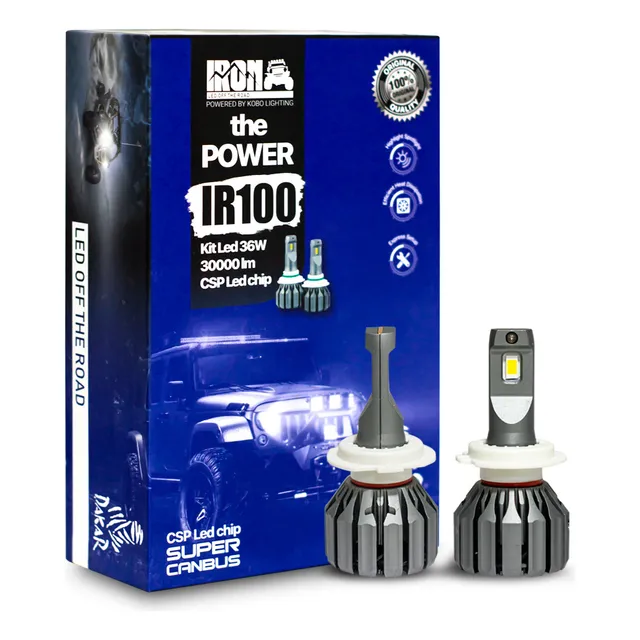 Kit Focos Iron Led Ir100 Original H4 H7 Hb3 Hb4 880 881 Auto