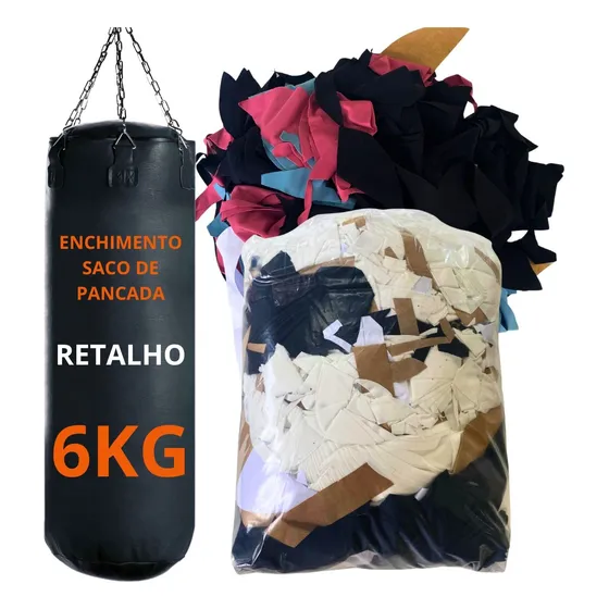 Enchimento Para Saco De Pancadas Almofada 6kg Retalho Tecido