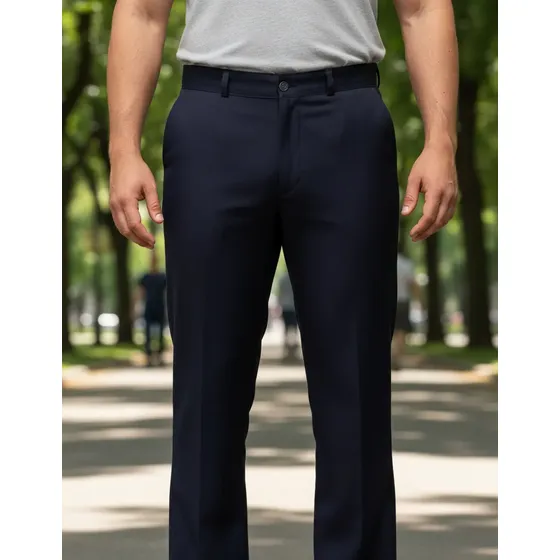 Calça Social Masculina Elegante 100% Poliéster Confortável