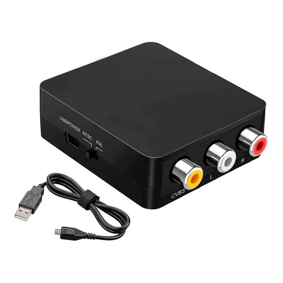 Conversor Hdmi A Rca Adaptador Tv Tubo Play Convertidor 1080