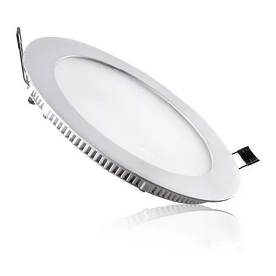 Panel Led 18w Incrusta Redonda Pack X 6 Estructura Blanco