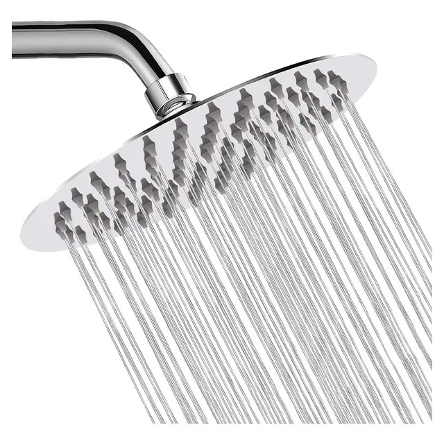 Cabezal Ducha Lluvia Regadera Redondo Acero Inoxidable 20cm
