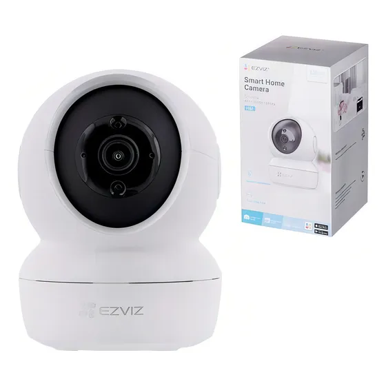 Cámara Seguridad Inalámbrica Wifi Robótica Ezviz 2k/4mpx H6c Color Blanco
