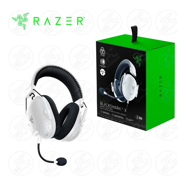 Audífonos Razer Blackshark V2 X White Edition