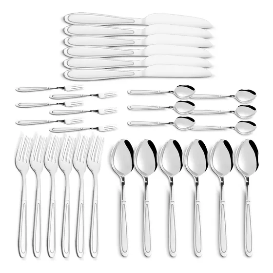 Juego De Cubiertos De Acero Inoxidable 30 Pcs