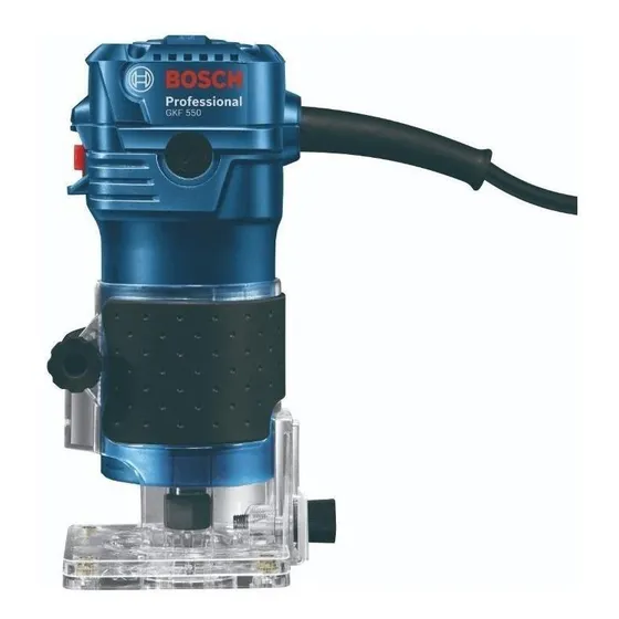 Bosch GKF 550 router 33000rpm con base recta acrílica 550w azul