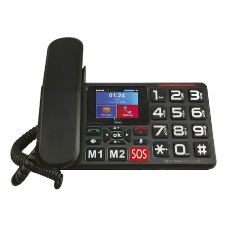 Telefono Senior Inalambrico Sobremesa 4g Sos 2.8 Mlab 9440 Color Negro