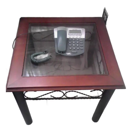 Vendo Mesa De Madera, Vidrio Y Metal.