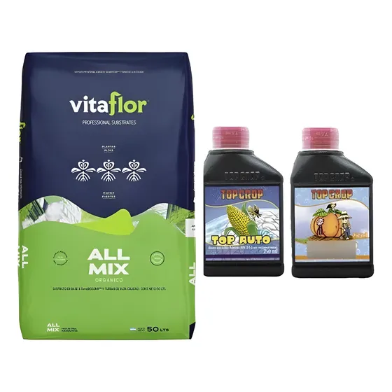 Sustrato Vitaflor Allmix + Top Auto + Top Bud- Aqualive