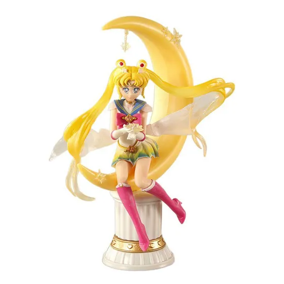 Figura Sailor Moon Prisma Lunar Escultura Vestido Blanco Lun
