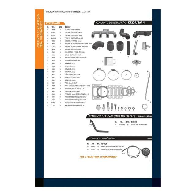 Kit Sem Turbo F1000 F4000 Após 92 Motor Mwm