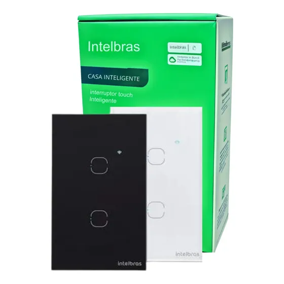 Interruptor Inteligente Zigbee 2 Botões Touch Intelbras 