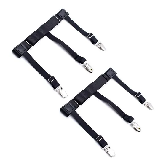 Suspensório Cinta Liga T Holder Masculino Segura Camisa Cor Preto