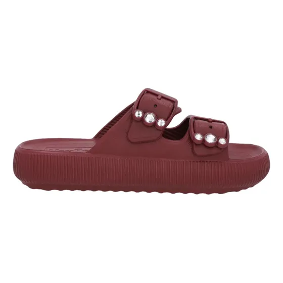 Chinelo Nuvem Slide Plataforma Poofy Fivela Brilho Usaflex