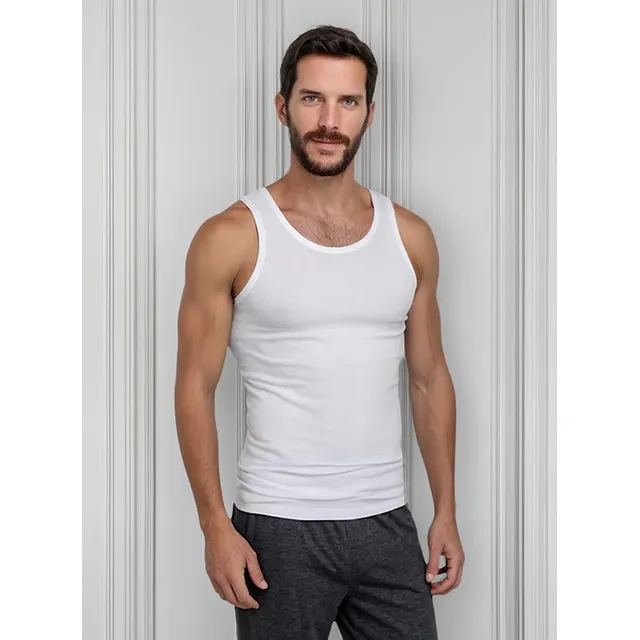 Camiseta Esqueleto Hombre Camisilla Interior Set X 4 Unid.