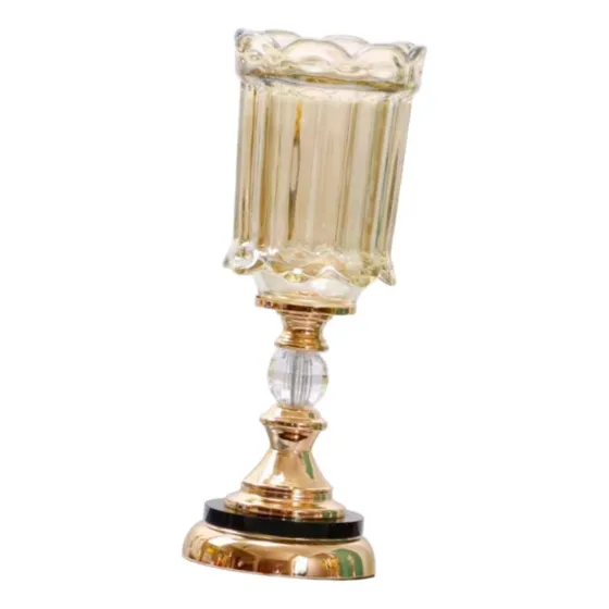 Jarrón De Cristal Para Flores, Elegante Soporte Para Corto